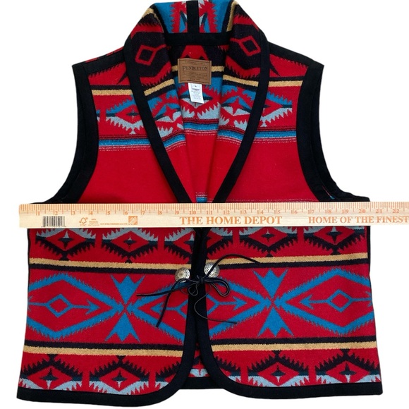 Pendleton southwest aztec print wool blanket vest - Picture 6 of 7